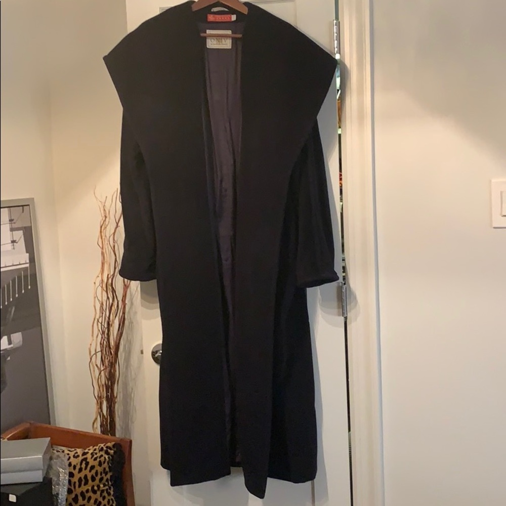 Black cashmere Bloomingdales coat